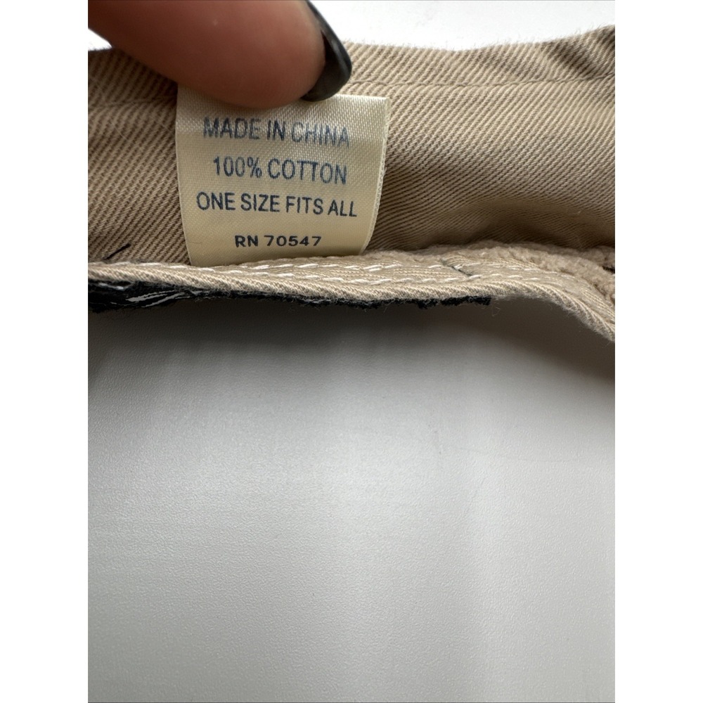 Vintage Titleist Visor Logo Adjustable Strapback Khaki Tan White Black Spell Out - Picture 5 of 9